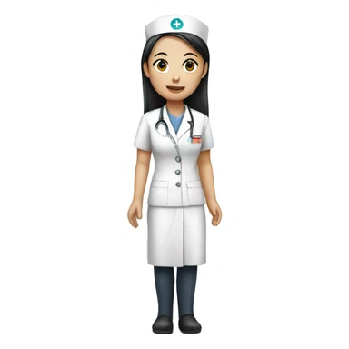Thai nurse standing sticker