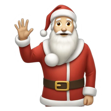 Full height Actively gesturing with hands pale skin Santa Claus sticker