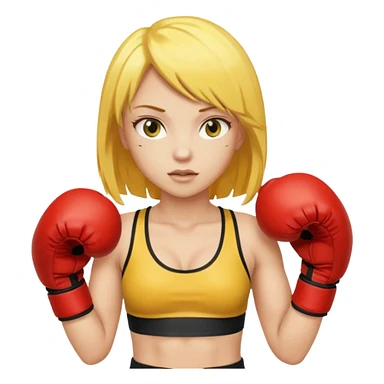sexy girl with yellow hair boxing sticker