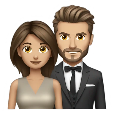 viktoria & david beckham sticker