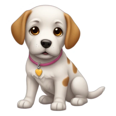 Chien amoureux  sticker