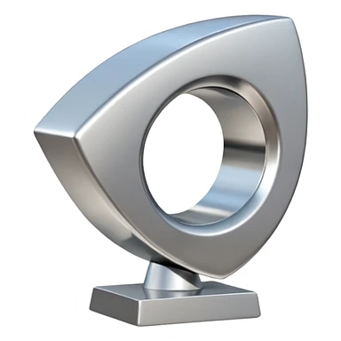 A modern abstract sculpture sticker