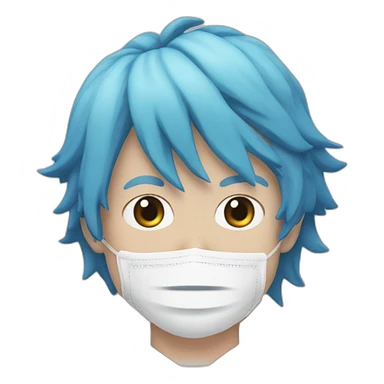 Satoru Gojo with blue hairs and eyes mask sticker