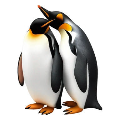 Penguin kiss sticker