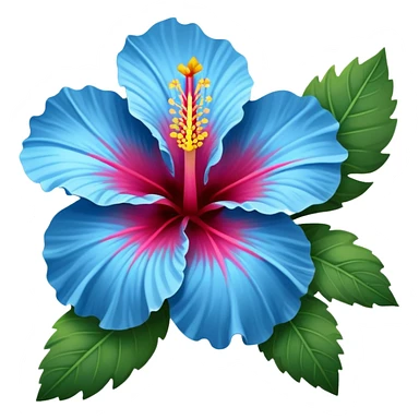 Une fleur hibiscus bleu  sticker