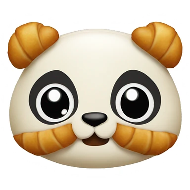 croissant panda sticker