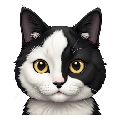 curious tuxedo cat with head tilted sticker