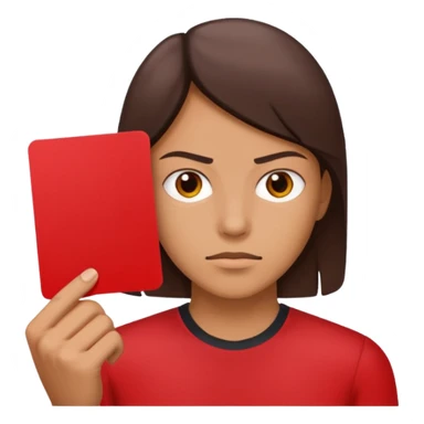 Half with red card sticker