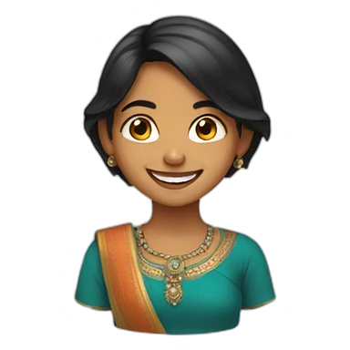Indian smile girl sticker
