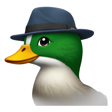 Pato con gorra sticker