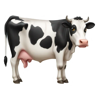cow with udder side view sticker