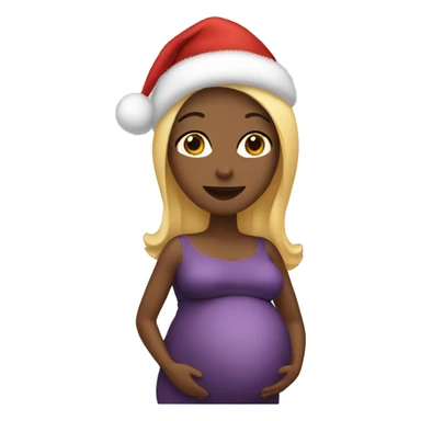 christmas pregnant sticker