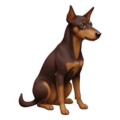 light brown, marron a female australian kelpie  sticker