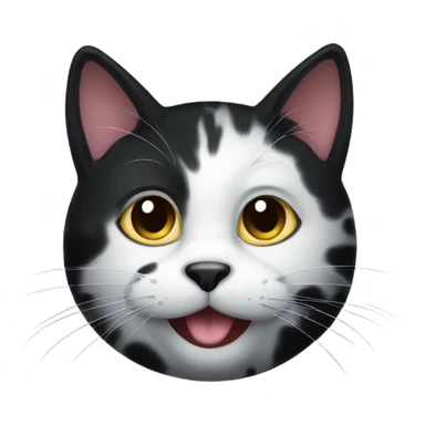 black cat with spots sticker