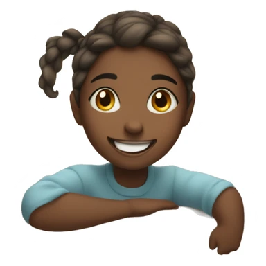 happy girl by the window sticker