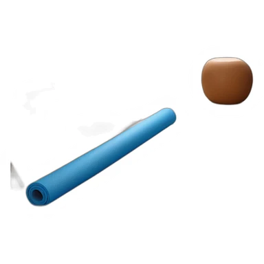 rolled yoga mat blue sticker