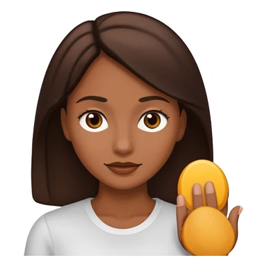 femme blanche brune avec des cheveux lisse (cheveux plus foncé presque noir) sticker