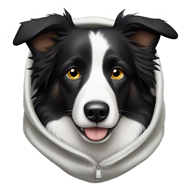 border collie in a hoodie sticker