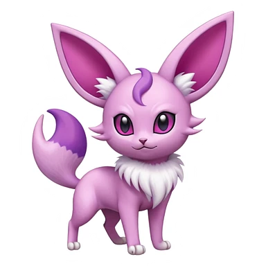 Espeon-Skitty-Fakémon-hybrid-creature (full body)  sticker