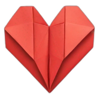 origami heart sticker