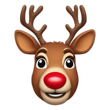RUDOLPH with red nose sticker