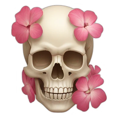 flower shaped skull sticker