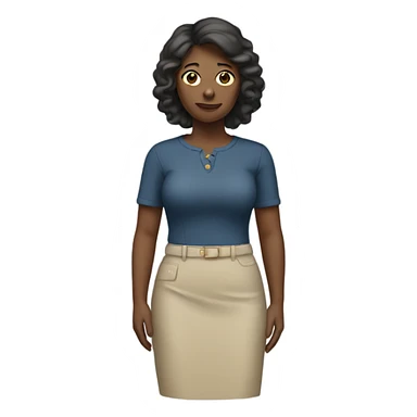 Woman with right hand on waist  sticker