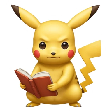 pikachu studying sticker