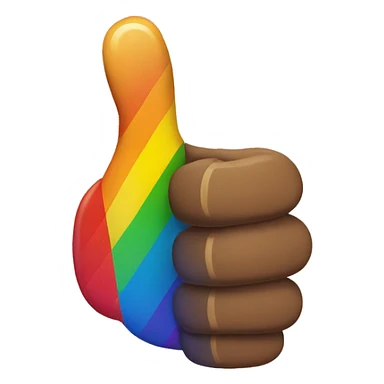 Rainbow Thumbs Up Two sticker