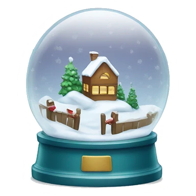 Christmas snow globe sticker