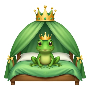 Princesse frog in her bedroom sticker