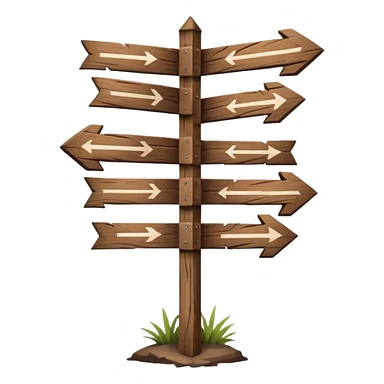 signpost with different paths sticker