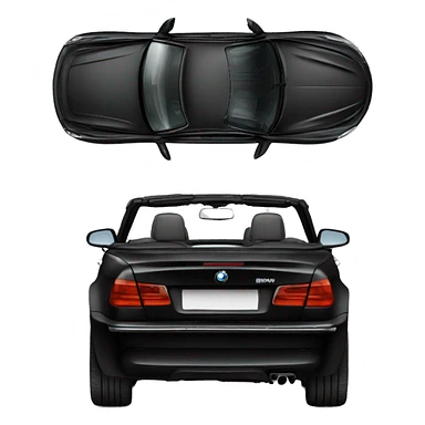 Black bmw convertible  sticker