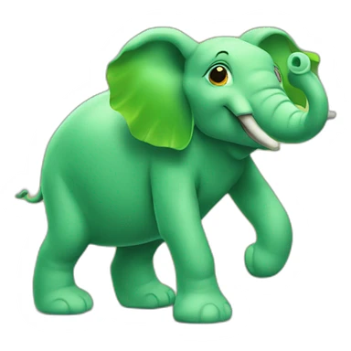 Elefent sur grenouille sticker