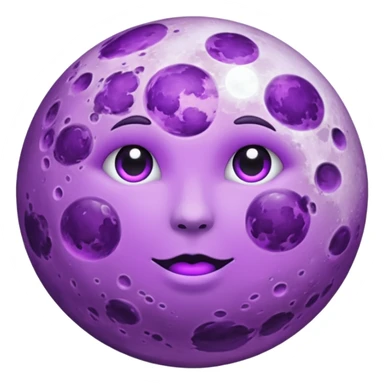 purple full moon sticker