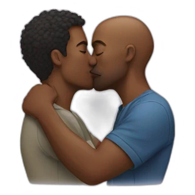 Men kissing sticker