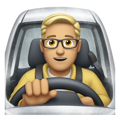 dad driving with phone in hands sticker