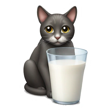cat drinking milk sticker