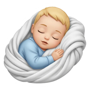 Baby sleeping in a blanket sticker