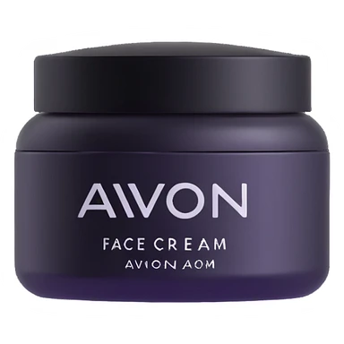 face cream jar with AVON logo sticker