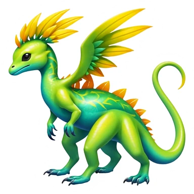 Shiny Exotic Tropical Pokémon-Fakémon-hybrid-creature (full body) sticker