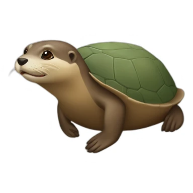 Loutre sur un tortue sticker