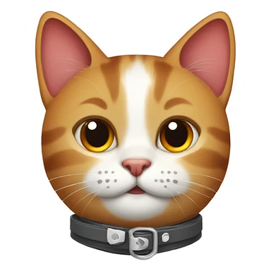 Cat red with sharp collar sticker