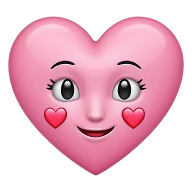Herz Emoji rosa sticker