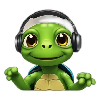 dj turtle sticker