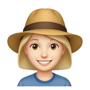 Şapkalı güler yüzlü  sticker