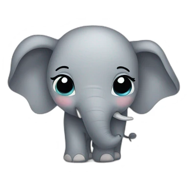A cute elephant facing backwards  sticker