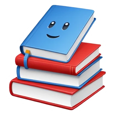 books color red blue sticker