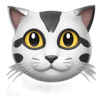 black-and-white-cat-fairly-pokemon sticker