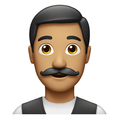 Man with mustache and breasts sticker